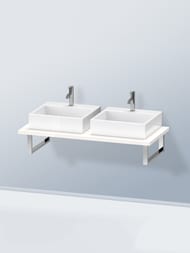 Столешница Duravit DuraStyle 800х550х30 2 выреза, белый глянец DS107C02222