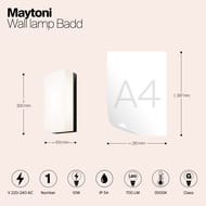 Настенный светильник Maytoni Badd (Бэд) O454WL-L10GF3K, 3000K 10Вт IP 54, графит