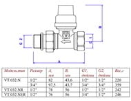 ������ ���������������� VALTEC ������ 1/2" � �������������� ����������� VT.032.NR.04
