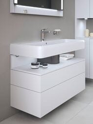Раковина подвесная Duravit Qatego 1000х470х125мм перелив, отв. под смеситель, цвет: белый 2382100000