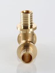 Тройник VALTEC аксиальный, 25х20х25, латунь, VTm.431.BG.252025 — миниатюра 7
