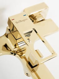 Смеситель для ванны/душа BelBagno LUCE LUC-VAS-ORO настенный, однозахватный, золото