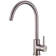 Смеситель для кухни BelBagno BB-LAM03-IN высокий, поворотный излив, сатин