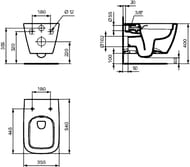 ������ ��������� Ideal Standard i life B 355�540�334 ������������, � �������� ����, ����� T534701