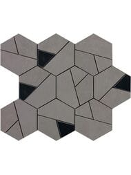 Мозаика Atlas Concorde BOOST Smoke Mosaico Hex Black (250х285) черная, AN69 (кв.м.)