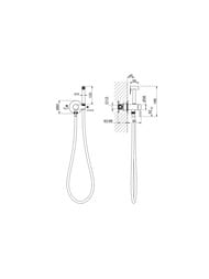 Набор с гигиеническим душем Aquatek Европа AQ1021BG встраиваемый, 1 отв., однозахватный, зол. шлиф — миниатюра 11