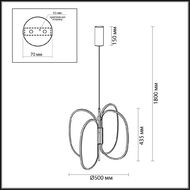 ��������� ������ Odeon Light Piuma 6664/53L, ������
