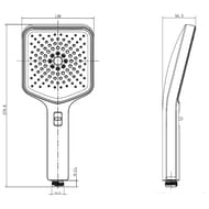 Ручной душ AQUAme 120мм, 3 режима, Черный AQM8502B