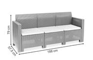 ����� B:RATTAN NEBRASKA SOFA 3 (188�58 �79) �����������, �����