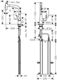��������� Hansgrohe Talis Select M51 ��� ����� 220 �������� �����, ���� 73868000