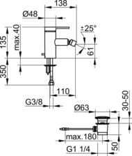 ��������� ��� ���� Keuco Plan blue 61 ��, �������������, ������ ������, ���� 53909 010000
