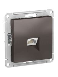 Розетка Systeme Electric ATLASDESIGN компьютерная RJ45 механизм мокко ATN000683