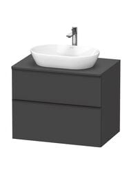 Тумба под раковину Duravit D-Neo 800х550х644мм, подвесная, 2 ящика, графит матовый DE4967004490000 — миниатюра 1