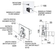 Смеситель термостатический для душа Remer Q-Elegance QT09, хром