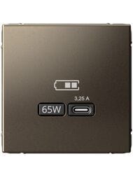 Розетка Systeme Electric ARTGALLERY USB тип-С 65Вт, высокоскор.заряд. QC, PD, мокко, GAL000627