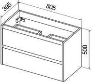 ����� ��� �������� BelBagno KRAFT 39 (805�390�515) ���������, Bianco Opaco 39-800/390-2C-SO-BO