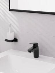 Смеситель Hansgrohe Logis для умывальника, излив 70мм, однозахватный, без д/к, черный мат. 71071670 — миниатюра 2