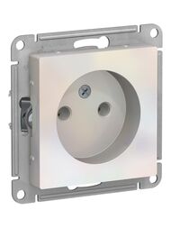 Розетка Systeme Electric ATLASDESIGN без заземления 16А механизм жемчуг ATN000441