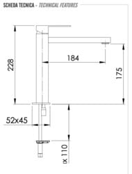 Смеситель для раковины Remer Q-Design QD10L, хром
