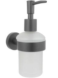 Дозатор для жидкого мыла Aquatek Вега AQ4005BGM подвесной, стекло матовое, латунь, оружейная сталь