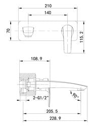 Смеситель Iddis RAY для умывальника RAYSB00i65 встраиваемый, однозахватный, хром