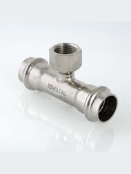 Пресс тройник VALTEC 22х1/2"Вх22, нерж. сталь, VTi.932.I.220422 — изображение 2