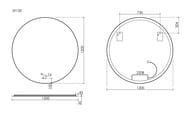 Зеркало для ванной комнаты SANCOS Sfera D1200 c фоновой подсветкой, SF1200