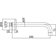 ����� �� ����� Paffoni ZBOC141NO ����� 245��, ������ �������