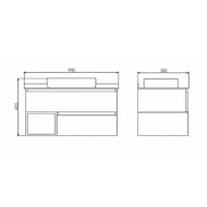 Тумба COMFORTY Прага-90 (900х630х520) со столешницей  и раковиной, дуб белый мат. 00-00014424