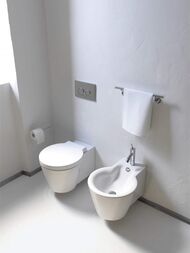 Унитаз подвесной DURAVIT STARCK 1 410х575х320 горизонтальный выпуск, крепление Durafix 0210090064