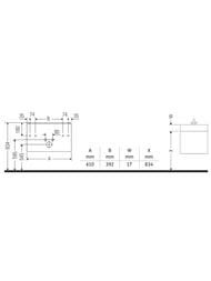 ����� ��� �������� Duravit XSquare 610�560�478 ���������, 2 �����, ����� ������ XS417102222