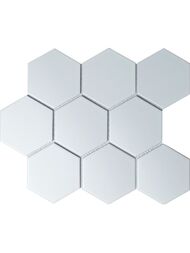 Мозаика керамическая Starmosaic Hexagon big White Matt (256х295х6) белая SBH1005 (шт.) — миниатюра 1