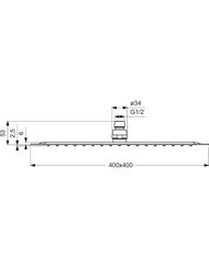 Ideal Standard IDEALRAIN LUXE Верхний душ B0389MY 400х400мм, металлический
