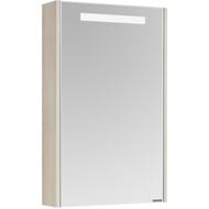 Зеркальный шкаф AQUATON Верди 1A195802VDAV0 500x145x810 подвесной, с подсветкой, белый/ясень фабрик