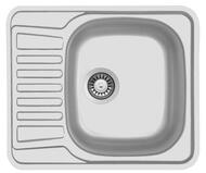 Мойка врезная Ukinox Comfort 480х580 матовая нерж. сталь 0,6мм, слив 3 1/2, COM580.480 -GT6K 1R