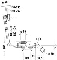 ����-������� ��� ����� Duravit D-Code ���� 790227000001000