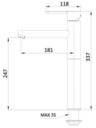 Смеситель для раковины Mariani Winter A00398NO60, хром
