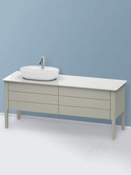 Тумба под раковину слева Duravit Luv 1733х743х570 4 ящика, темно-серый матовый лак LU9568L6060 — изображение 2