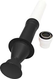 Дымоход коаксиальный для котла D80/125 - 1000мм, черн.оголов, через крышу, AL/PPS, компл арт3318080