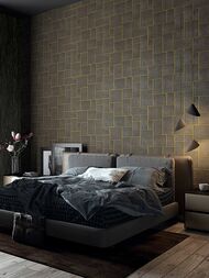 Обои виниловые на флизелине Marburg Natural Opulence 33250 (0,7х10,05) линии, черные (рул.)