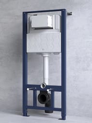 Инсталляция AM.PM Pro для подвесного унитаза I012704.9001 пневматическая клавиша Pro L, белая