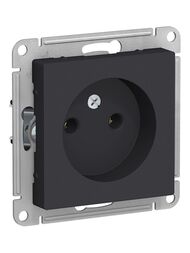 Розетка Systeme Electric ATLASDESIGN без заземления 16А механизм карбон ATN001041