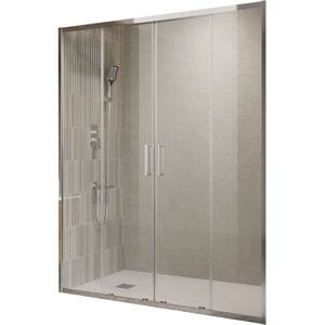 Дверь в нишу BelBagno Luce (1500x1950) LUCE-BF-2-150-C-Cr раздвижная, стекло прозрачное/профиль хр