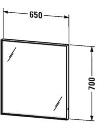 ������� Duravit L-Cube 650�700�67 � 4-��������� ����������, ������, ��. ����� LC7380018180000