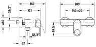 ��������� ��� ���� Duravit B.3 ��������� B34230000010