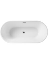Ванна акриловая BelBagno BB405-1700-800  1700х800х600 овальная, отдельностоящая, переливом, белый