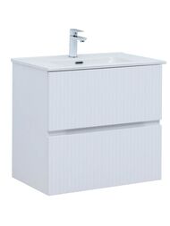 Тумба для раковины Aquanet Джейн 80 (800х455х637) подвесная, 2 ящика, цвет: белый матовый 335424
