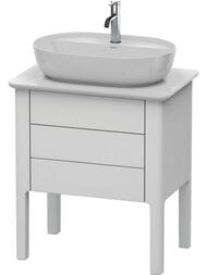 Тумба под раковину Duravit Luv 638х743х450 2 ящика, белый матовый сатиновый лак LU956503636