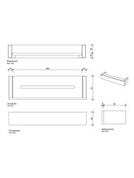 Полка душевая Decor Walther BK DA30 хром/акриловое стекло белое 0593700