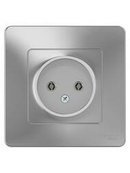 Розетка Systeme Electric BLANCA скрытой устан. без заземл. без шторок 16А 250В алюминий BLNRS000013
